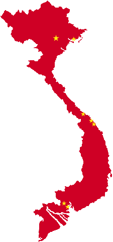 Imagemap with vietnam background and cities